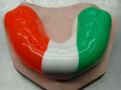 Werkstuk in de kleuren van de Italiaanse vlag